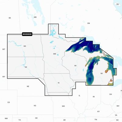 Garmin 010-C1289-00 Navionics Vision+ microSD and 1-Year Subscription - US North Lakes, Rivers, and Coastal Marine Charts