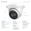 Amcrest UltraHD 4K (8MP) Outdoor Security IP Turret PoE Camera, 3840x2160, 98ft NightVision, 2.8mm Lens, IP67 Weatherproof, MicroSD Recording (256GB), (REP-IP8M-T2599EW) White (Renewed) view 2