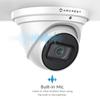 Amcrest UltraHD 4K (8MP) Outdoor Security IP Turret PoE Camera, 3840x2160, 98ft NightVision, 2.8mm Lens, IP67 Weatherproof, MicroSD Recording (256GB), (REP-IP8M-T2599EW) White (Renewed) view 3