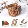 CHARMINGO Boho Wrap Bracelet Compatible with Beaded Apple Watch Band for Women 49mm/45mm/46mm/44mm/42mm, Handmade Jasper Stone Beads Apple Watch Strap for Iwatch Band SE Ultra 2 3 Series 11/10/9/8/7/6/5/4/3/2/1 view 4