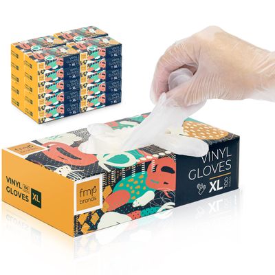 Fit Meal Prep 2000 Pack Disposable Latex Free Extra Large Vinyl Food Prep Gloves - Powder Free, Ideal for Kitchen, Bathroom, Household, Gardening