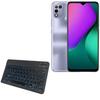 BoxWave Keyboard Compatible with Infinix Hot 10 Play - SlimKeys Bluetooth Keyboard - with Backlight, Portable Slim LED 7 Colors - Jet Black view 1