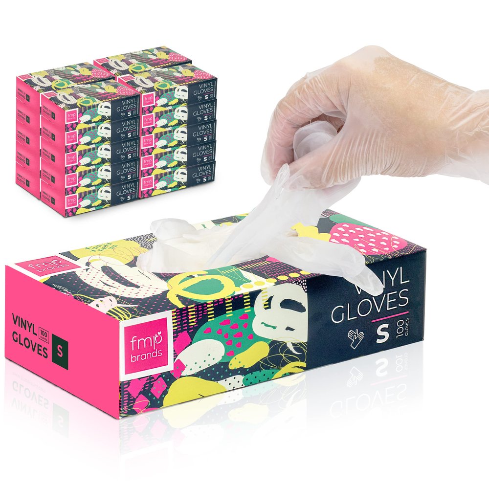 Fit Meal Prep 2000 Pack Disposable Latex Free Small Vinyl Food Prep Gloves - Powder Free, Ideal for Kitchen, Bathroom, Household, Gardening