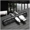 SaharaCase - USB Cable Holder Organizer (4-Pack) Rugged Strong Adhesive Flexible Silicone - Black view 2