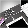 SaharaCase - USB Cable Holder Organizer (4-Pack) Rugged Strong Adhesive Flexible Silicone - Black view 3