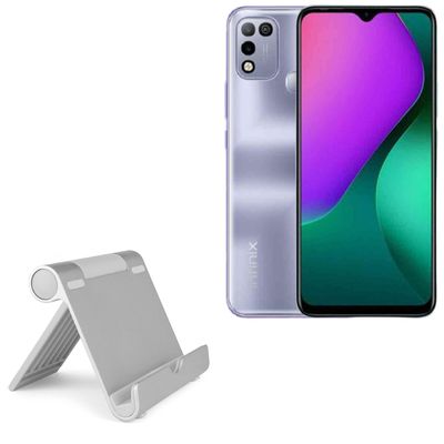 BoxWave Stand and Mount Compatible with Infinix Hot 10 Play - VersaView Aluminum Stand, Portable, Multi Angle Viewing Sturdy