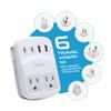 Ceptics World Travel Adapter Kit 2 USB-A, USB-C US Outlets, 20W/QC 18W Power Delivery, Surge Protection, SWADAPT Compatible for Europe, UK, China, Australia, Japan Perfect Laptop (WPS-5B) view 2