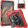 QANXGOG Case for Samsung Galaxy Tab S8 11 inch 2022, Tab S7 11-Inch 2020 Shockproof Protective Cover with Built-in Screen Protector&360 Swivel Kickstand&Hand Strap&Shoulder Strap,Red view 1