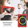 QANXGOG Case for Samsung Galaxy Tab S8 11 inch 2022, Tab S7 11-Inch 2020 Shockproof Protective Cover with Built-in Screen Protector&360 Swivel Kickstand&Hand Strap&Shoulder Strap,Red view 4
