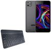 BoxWave Keyboard Compatible with Yezz Liv 2 - SlimKeys Bluetooth Keyboard, Portable Thin with Chiclet-Style Keys - Jet Black view 1