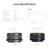 AstrHori 27mm F2.8 II Large Aperture Lens APS-C Manual Lens Compatible with Canon EF-M Mount Mirrorless Camera M,M2,M3,M5,M6,M10,M100,M50,M50II,etc(Grey) view 2