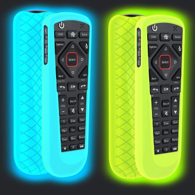 2 Pack Cover for Dish Network Remote, Case for Dish TV Remote Control 52.0/54.0 Replacement, Silicone Skin Sleeve Glow in The Dark Green Blue