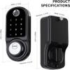 Fingerprint Smart Door Lock with Keypad Handle,Electronic Keypad Entry Lever Knob with Handle, for Home, Apartment, Office, Front Door, Bedroom, Keyless Entry Door Lock view 4