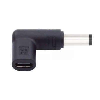 cablecc USB 3.1 Type C USB-C Female to DC 12V 5.5x2.1mm Plug 90 Degree Angled Adapter PD Emulator Trigger