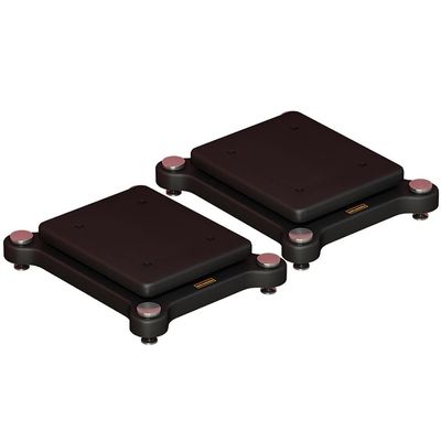 Audio Amplifier Stand A Pair Universal Speaker Stands Floor Speaker Mounts Desktop Subwoofer Audio Isolation Platform for Surround Sound Home Theater (Color : Black, Size : 38x33cm)