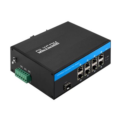 OLYCOM POE++ 240W SFP Hardened Switch Full Gigabit Ethernet Fiber Optic Converter 10/100/1000M 8 X Gigabit POE Ports 1 X SFP Slot DIN-Rail Mount