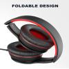 ELECDER i45 Kids Headphones Wired, On-Ear Headphones for School Teens, Red view 4