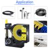 USUPERINK 50 Pack Compatible Labels Tape Replacement for DYMO 18056 12mm 1/2" x 5ft Black on Yellow Heat Shrink Tube Labels for Cables Use with Rhino 3000 4200 5200 5000 6000 Industrial Label Maker view 3