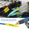 USUPERINK 50 Pack Compatible Labels Tape Replacement for DYMO 18056 12mm 1/2" x 5ft Black on Yellow Heat Shrink Tube Labels for Cables Use with Rhino 3000 4200 5200 5000 6000 Industrial Label Maker view 4
