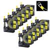 USUPERINK 10 Pack 9mm Yellow Heat Shrink Tube Compatible for DYMO 18054 3/8" Black on Yellow Heat Shrink Label Tape for Cables Use with Rhino 3000 4200 5200 5000 6000 Industrial Label Maker view 1