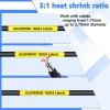 USUPERINK 10 Pack 9mm Yellow Heat Shrink Tube Compatible for DYMO 18054 3/8" Black on Yellow Heat Shrink Label Tape for Cables Use with Rhino 3000 4200 5200 5000 6000 Industrial Label Maker view 4