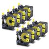 USUPERINK 8 Pack Compatible Labels Tape Replacement for DYMO 18058 19mm 3/4" x 5ft Black on Yellow Heat Shrink Tube Labels for Cables Use with Rhino 4200 5200 5000 6000 Industrial Label Maker view 1
