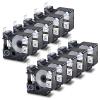 USUPERINK 10 Pack Compatible Labels Tape Replacement for DYMO 1805443 24mm 1" x 5ft Black on White Heat Shrink Tube Labels for Cables Use with Rhino 6000 6500 Industrial Label Maker view 1