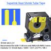 USUPERINK 20 Pack Compatible Labels Tape Replacement for DYMO 1805444 24mm 1" x 5ft Black on Yellow Heat Shrink Tube Labels for Cables Use with Rhino 6000 6500 Industrial Label Maker view 2