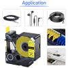 USUPERINK 20 Pack Compatible Labels Tape Replacement for DYMO 1805444 24mm 1" x 5ft Black on Yellow Heat Shrink Tube Labels for Cables Use with Rhino 6000 6500 Industrial Label Maker view 3