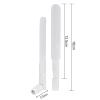Bingfu Dual Band WiFi 2.4GHz 5GHz 5.8GHz 8dBi MIMO RP-SMA Male White Antenna (2-Pack) for WiFi Router Wireless Network Card USB Adapter Security IP Camera Video Surveillance Monitor view 2