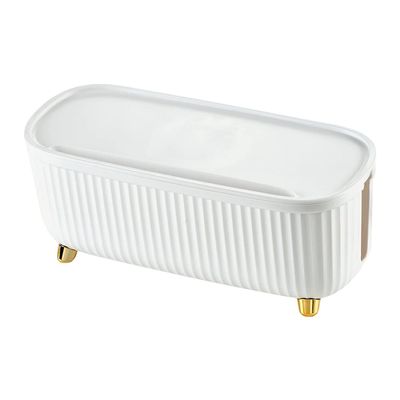 LUOZZY Cable Organizer Container Storage Box Portable Power Line Organizing Container (White)