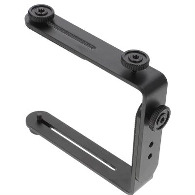 Mobestech Adjustable Angle Camera Bracket L- Flash Light Holder for Camera Mount