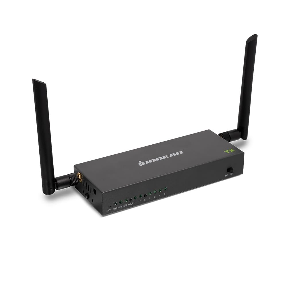IOGEAR Long Range Wireless 4K HDMI Transmitter Only 600ft Line-of-Sight, IR Support, 4K 30Hz, HDMI, Plug-N-Play (GWLRSSKIT4KTX)