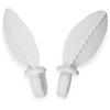 Moth Antennas Headphone Attachments - Adorable Bug Ears for Headphones in Various colors with Hidden Self Fastener - Moth Antenna for Gamers and Streamers (White) view 1