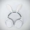 Moth Antennas Headphone Attachments - Adorable Bug Ears for Headphones in Various colors with Hidden Self Fastener - Moth Antenna for Gamers and Streamers (White) view 4