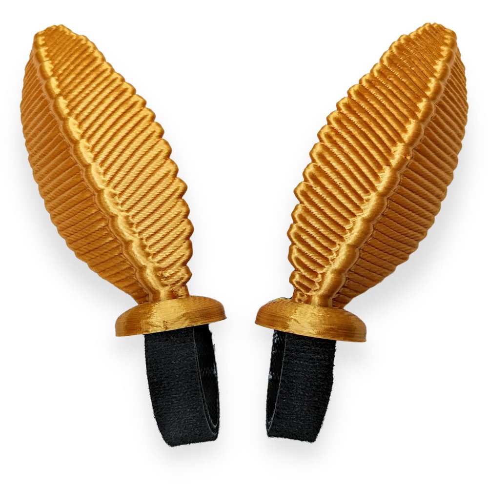 Moth Antennas Headphone Attachments - Adorable Bug Ears for Headphones in Various colors with Hidden Self Fastener - Moth Antenna for Gamers and Streamers (Gold)