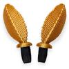 Moth Antennas Headphone Attachments - Adorable Bug Ears for Headphones in Various colors with Hidden Self Fastener - Moth Antenna for Gamers and Streamers (Gold) view 1
