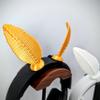 Moth Antennas Headphone Attachments - Adorable Bug Ears for Headphones in Various colors with Hidden Self Fastener - Moth Antenna for Gamers and Streamers (Gold) view 3