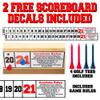 Cornhole Wraps for Boards Vinyl Decals (Set of 2) Deer Hunting Design Durable Corn Hole Bean Bag Toss Wraps, Stickers & Skins Outdoor Game Board Covers (Boards Not Included) view 2