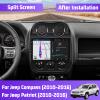 [2G+64G] Car Radio Stereo for Jeep Compass Patriot 2010-2016 HiFi, 10.1 inch Android 15 Touch Screen Radio Carplay Android Auto Mirror Link SWC Bluetooth WiFi AHD Backup Camera Screen for Jeep Compass view 2