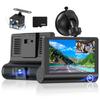 Dash Cam Front and Rear Video Recorder Rear Camera 1080P Dashcam with 4 inches, Super Night Vision, 170Wide Angle, Loop Recording, G-Sensor, Parking Monitor, Motion Detection, with 32GB Card view 1