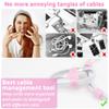 70pcs Cable Ties Reusable Pink Wire Ties Cable Management Cord Ties Reusable for Electronics Hook and Loop Cable Ties for Computer 4 6 8 Inch view 2
