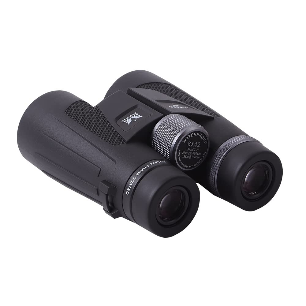 Red Win Torero HD 8x42 Binoculars IPX6/7 Waterproof Compact 8 Lens FMC Wild Field View Outstanding Color Fidelity for Hunting