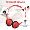 Konohan 32 Pack Headphones Bulk for School Student Classroom Set of Headphones Wire Headset Adjustable with 3.5 mm Jack for Adult (Red,Purple,Gray,Black) view 3