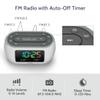 HOUSBAY Glow Small Colorful Alarm Clock Radio with Rainbow Digit, 7 Color Night Light with ON/Off Options, Dual Alarm, Dimmer, FM Radio with SleepTimer for Bedrooms view 3