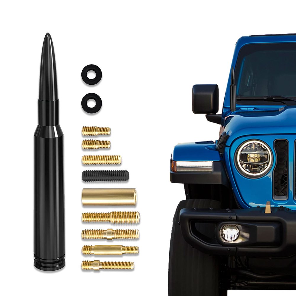 DWARFOO Car Truck Bullet Antenna, Vehicle Bullet Antenna Mast
