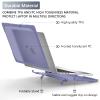 Batianda for M4 MacBook Air 13.6 inch Case 2025 2024 2022 Release Model A3240 A2681 M2 A3113 M3, Heavy Duty Shockproof Protective Hard Shell with Fold Kickstand & Keyboard Cover, Lavender Grey view 3