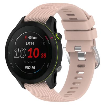 Fit for Garmin Forerunner 255S Bands for Women Men, 18mm Vivoactive 4S Quick Release Silicone Replacement Watch Bands Straps Wristbands Bracelet Fit for Garmin Vivomove 3S/Venu 2S (Pink)