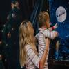 10x6.5ft Christmas Window Backdrop for Photography Snow Sky Moon Stars Reindeer Santa Xmas Background Christmas Backdrop Family Festival Decorations Photo Studio Props view 4