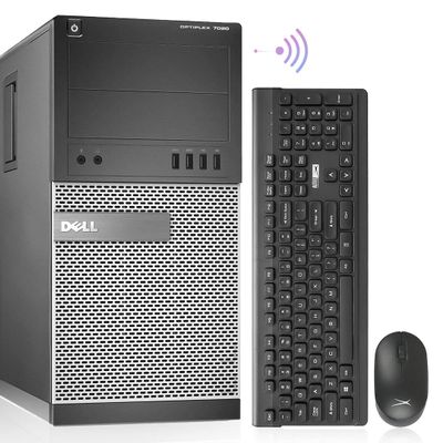 Dell OptiPlex 7020 Tower Computers PC Refurbished Desktop,i7 4790 16GB Ram 1TB SSD,2TB HDD,AC8260 Built-in WiFi,Dual Monitor Support,Altec Wireless Keyboard Mouse (Renewed)